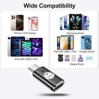 Temdan 4 Pack Lightning to USB C Adapter for iPhone 15/16/17 Pro/17 Pro Max,for iPhone 17/16 Charger,17/16 Accessories,Fast Charging & Data Transfer,USB C Charger Connector Cable,Not for Audio/OTG