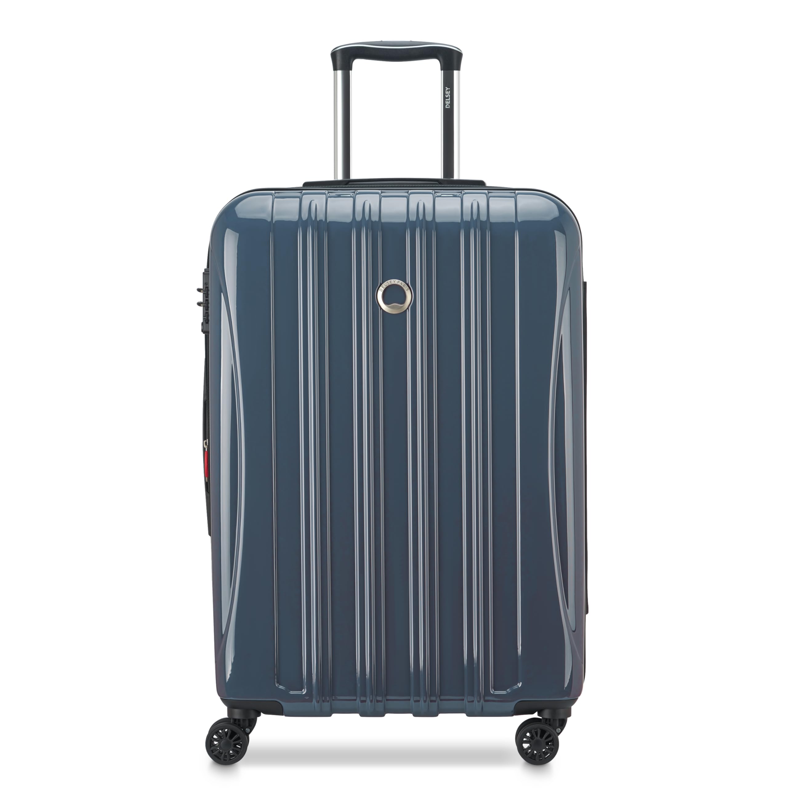 DELSEY PARIS Helium Aero Hardside Expandable Luggage with Spinner Wheels, Blue Cobalt, Checked-Large 28 Inch