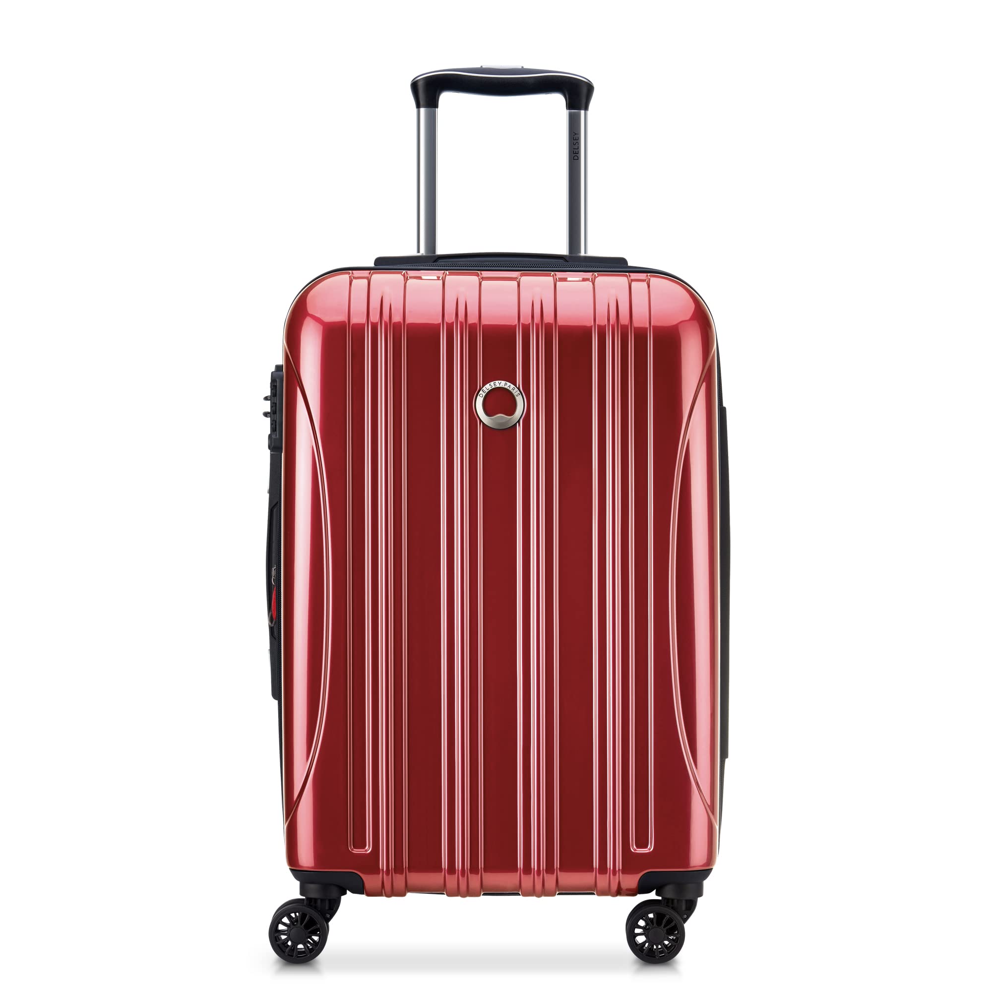 DELSEY PARIS Helium Aero Hardside Expandable Luggage with Spinner Wheels, Blue Cobalt, Checked-Large 28 Inch
