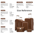 Carry On Luggage 22x14x9 Airline Approved, 20 Inch Expandable Hardshell Luggage Carry-on Suitcases with Spinner Wheels, Carry On Suitcase Set for Women (MOCHA)