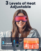 Heated Eye Mask - Cordless Eye Mask for Dry Eyes, FSA - HSA Eligible, Eye Relief, Improved Sleep, Washable Eye Heating pad for Travel and with Replaceable Shell (Gray)