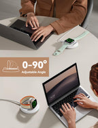 JOYROOM Apple Watch Charger Stand, Portable Magnetic iWatch Charger with Cord, Foldable Fast Charger for Apple Watch Series 10/9/8/7/6/5/SE/Ultra 2, Nightstand Mode Support, White