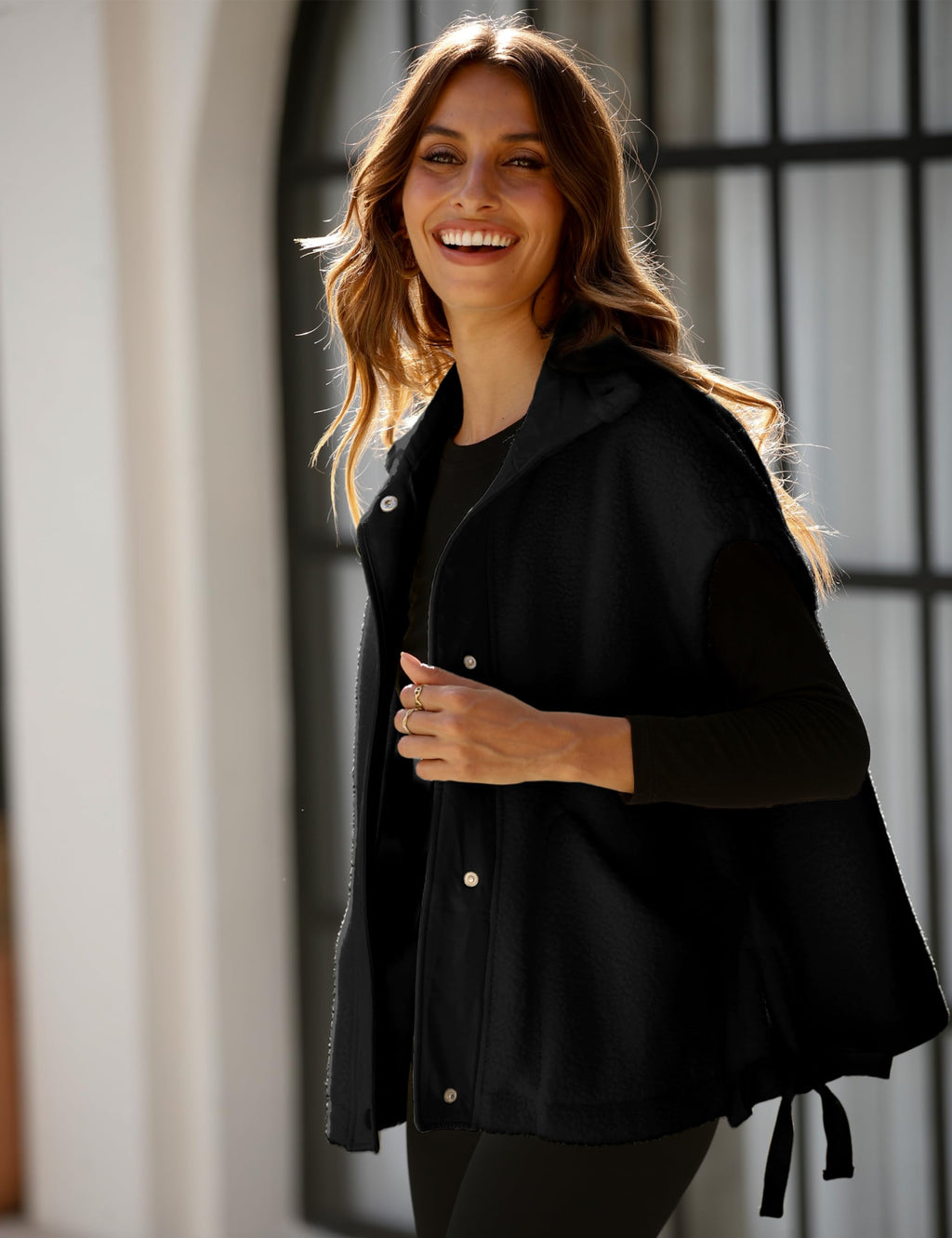 Athlisan Womens Fleece Vest Casual Sleeveless Button Down Sherpa Jacket Outerwear with Pockets