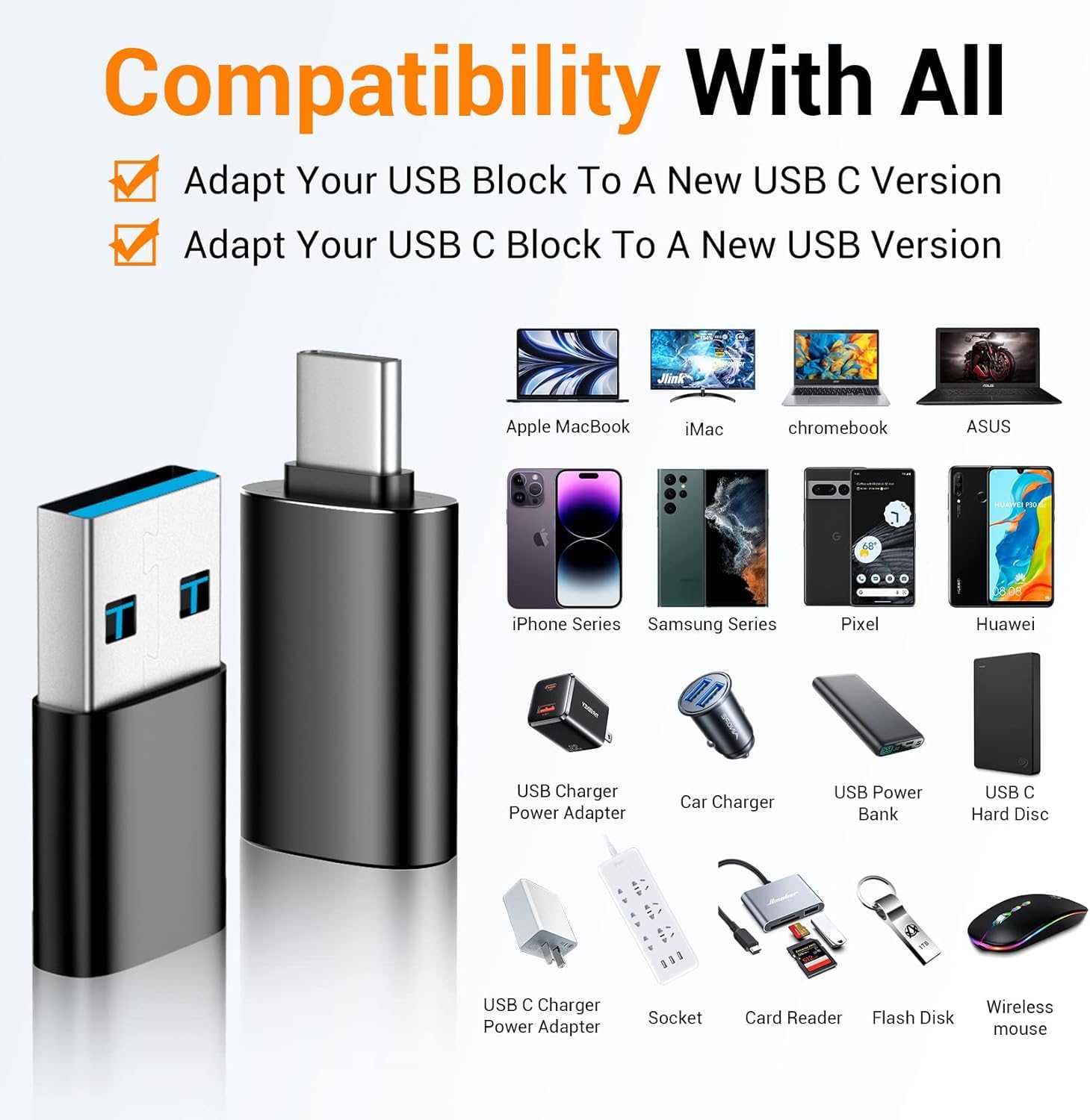 Temdan 4 Pack Lightning to USB C Adapter for iPhone 15/16/17 Pro/17 Pro Max,for iPhone 17/16 Charger,17/16 Accessories,Fast Charging & Data Transfer,USB C Charger Connector Cable,Not for Audio/OTG