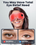 Heated Eye Mask - Cordless Eye Mask for Dry Eyes, FSA - HSA Eligible, Eye Relief, Improved Sleep, Washable Eye Heating pad for Travel and with Replaceable Shell (Gray)