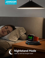 JOYROOM Apple Watch Charger Stand, Portable Magnetic iWatch Charger with Cord, Foldable Fast Charger for Apple Watch Series 10/9/8/7/6/5/SE/Ultra 2, Nightstand Mode Support, White