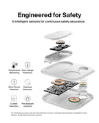 Belkin 3-in-1 MagSafe-Compatible iPhone Charger - Foldable Magnetic Qi2 Certified, MagSafe Charging Station for Phone, Apple Watch, AirPods - Wireless for Multiple Devices