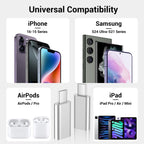 Temdan 4 Pack Lightning to USB C Adapter for iPhone 15/16/17 Pro/17 Pro Max,for iPhone 17/16 Charger,17/16 Accessories,Fast Charging & Data Transfer,USB C Charger Connector Cable,Not for Audio/OTG