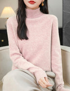 Chanyarn Women's Turtleneck 100% Merino Wool 2025 First-Line Ready to Wear Fall Winter Seamless Knit Pullover Sweater