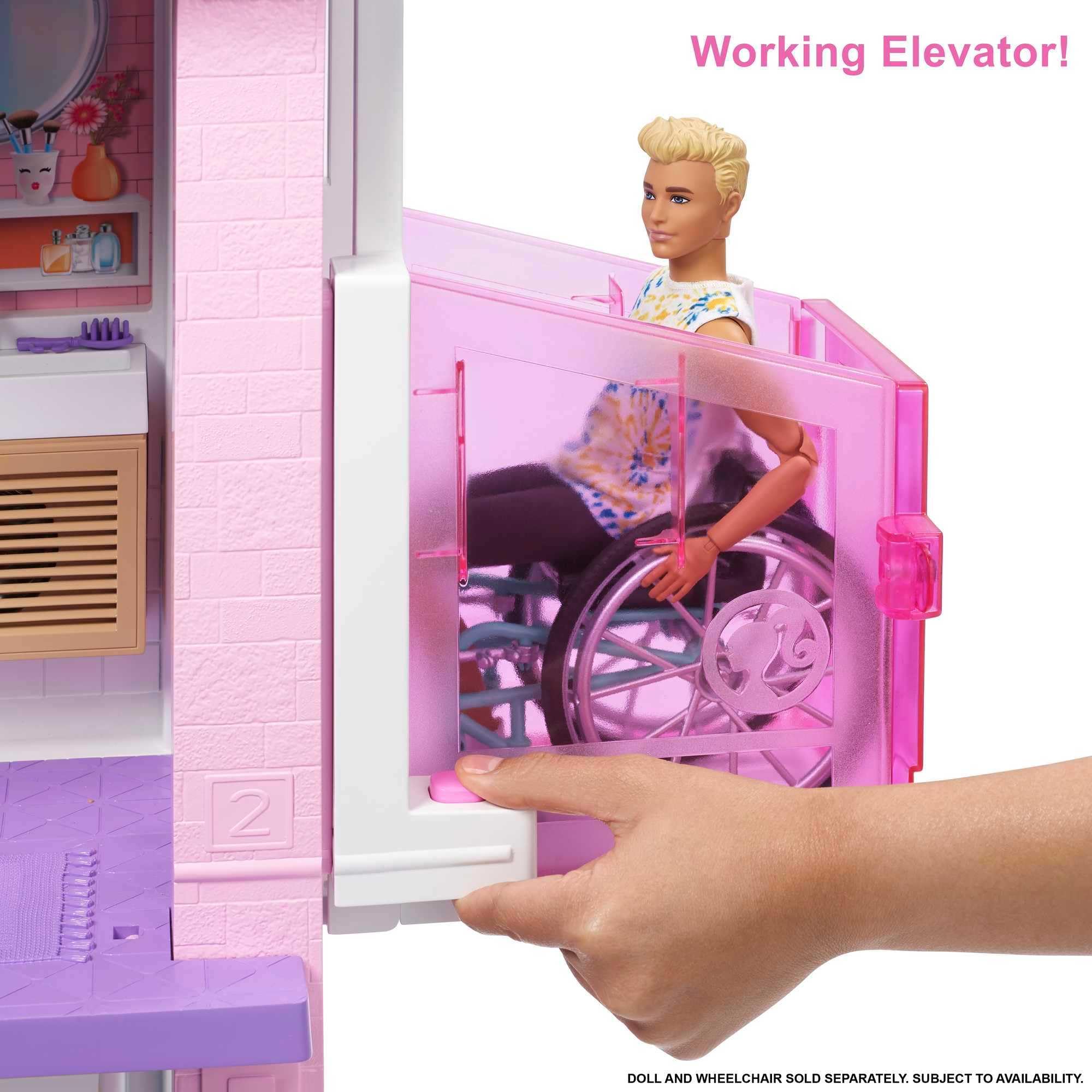 Barbie DreamHouse Dollhouse with 75+ Accessories and Wheelchair Accessible Elevator, 10 Play Areas, 3 Custom Light Settings & Music (Amazon Exclusive)