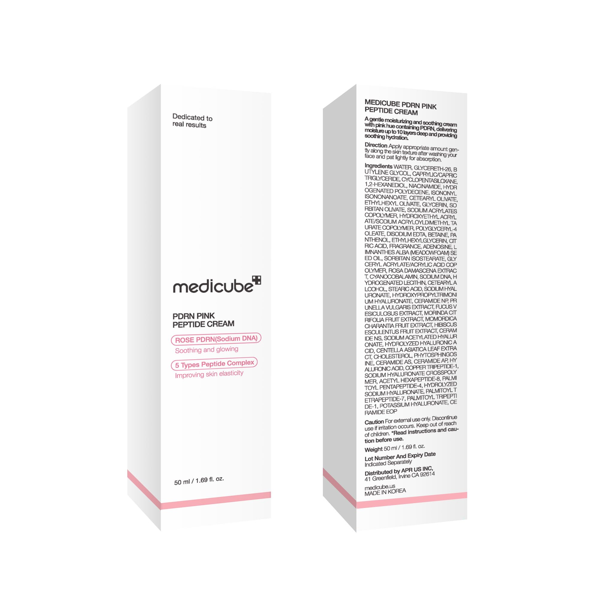 medicube PDRN Pink Hyaluronic Moisturizing Cream | Blemish Recovery, Relief & Hydrating Care | Restores Skin Elasticity & Glow | Korean Skincare for Even Skin Tone & Pore Care | 50ml / 1.69 fl.oz.