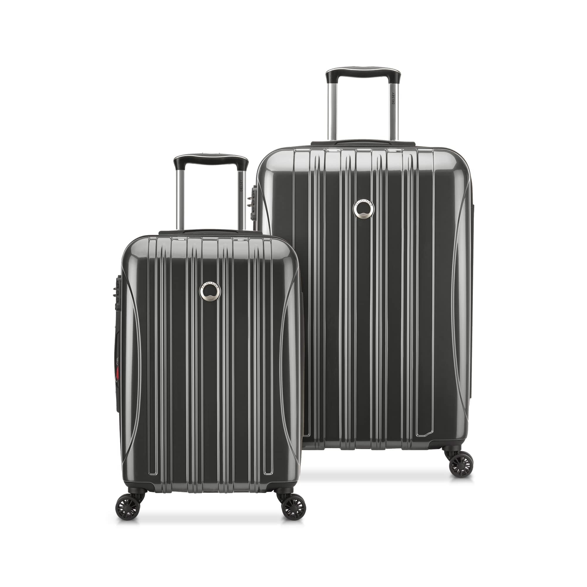 DELSEY PARIS Helium Aero Hardside Expandable Luggage with Spinner Wheels, Blue Cobalt, Checked-Large 28 Inch
