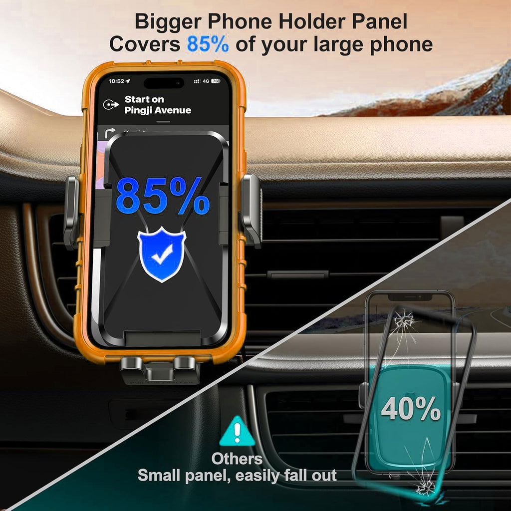 Qifutan Dash Mounted Phone Holders for Your Car Dash Phone Mount for Car Dashboard Air Vent Multi-Mount 3 in 1 Vehicle Windshield Holder Compatible Multi-Device Clip