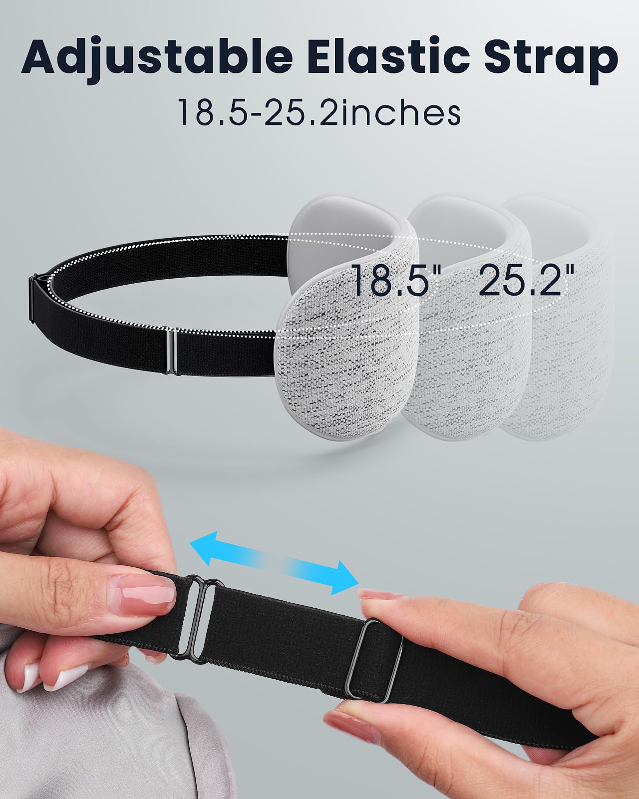 Heated Eye Mask - Cordless Eye Mask for Dry Eyes, FSA - HSA Eligible, Eye Relief, Improved Sleep, Washable Eye Heating pad for Travel and with Replaceable Shell (Gray)