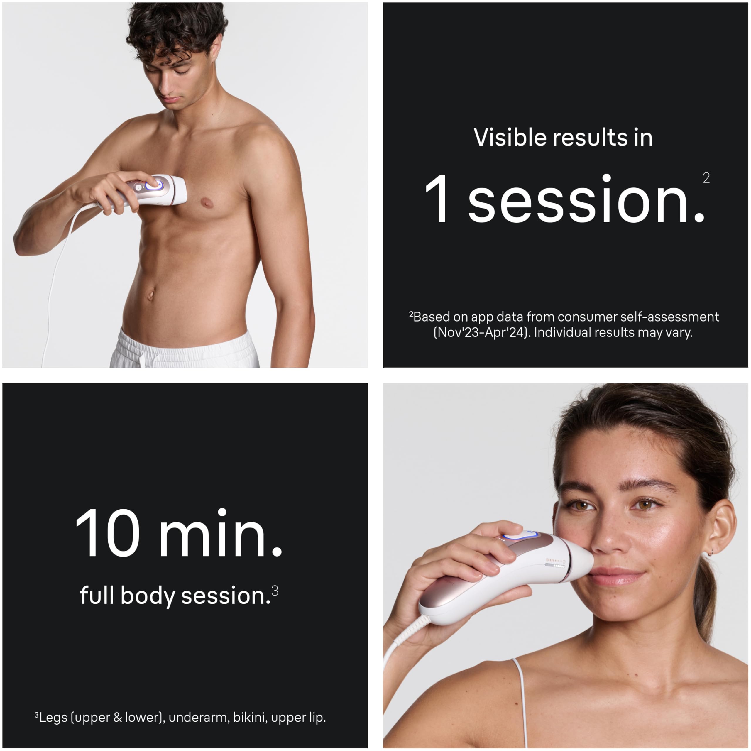 Braun Smart IPL, Vogue’s Best Hair Removal Device, Skin i·Expert Pro 7: at Home Laser Hair Removal, Permanent Visible Hair Reduction, Free App, Venus Razor, 2 Smart Head, Facial Trimmer, IPL7219