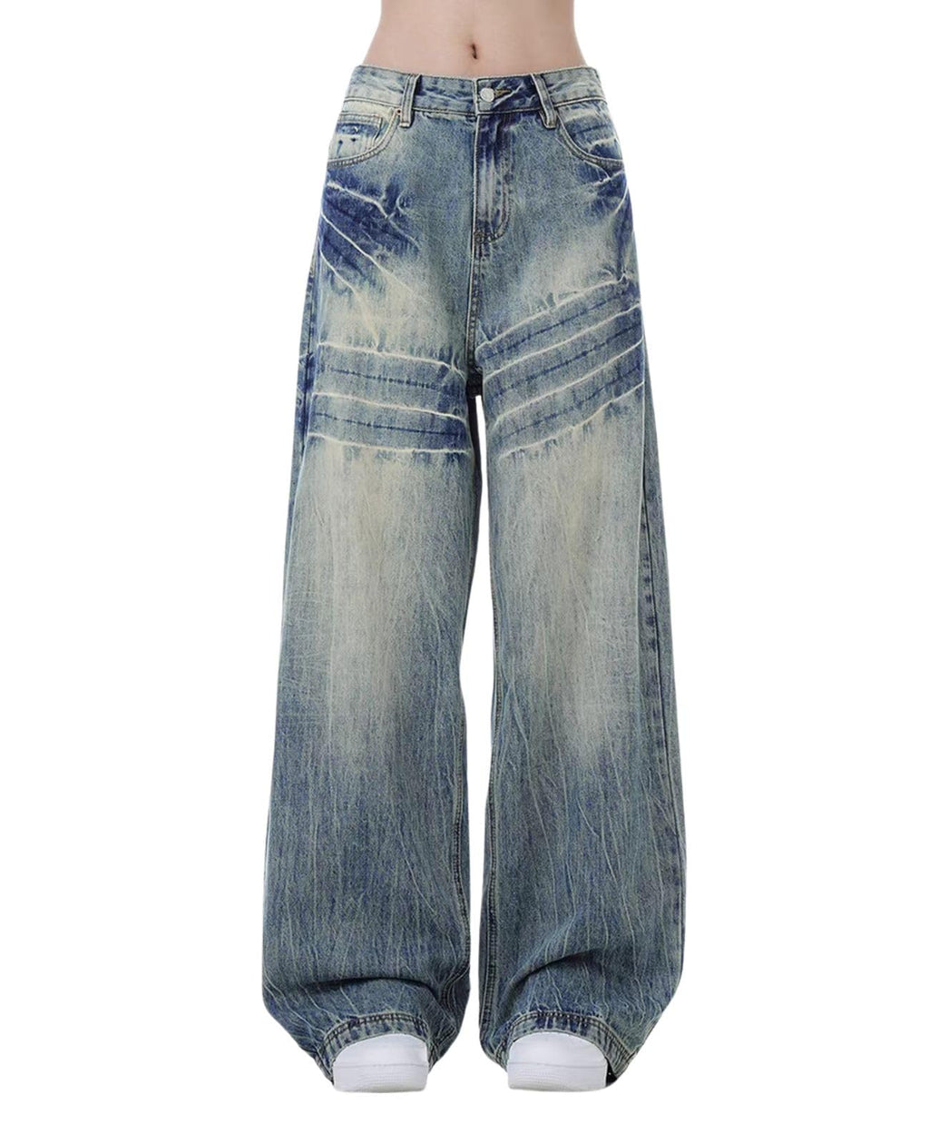 Baggy Jeans for Women Men Ripped Straight Leg Pants High Waisted Distressed Jeans Y2K Grunge Summer Clothes.