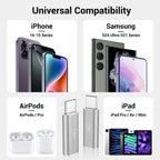 Temdan 4 Pack Lightning to USB C Adapter for iPhone 15/16/17 Pro/17 Pro Max,for iPhone 17/16 Charger,17/16 Accessories,Fast Charging & Data Transfer,USB C Charger Connector Cable,Not for Audio/OTG