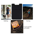 2Pack Adhesive Phone Pocket,Cell Phone Stick On Card Wallet Sleeve,Credit Cards/ID Card Holder Sticker for Back of iPhone,Android and All Smartphones-Black&Grey