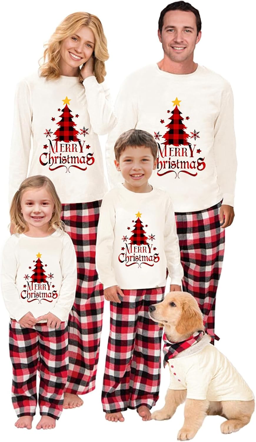 WephuPSho Christmas Family Matching Pajamas, Festive Xmas Jammies Sets for the Whole Family, Holiday Pjs Christmas