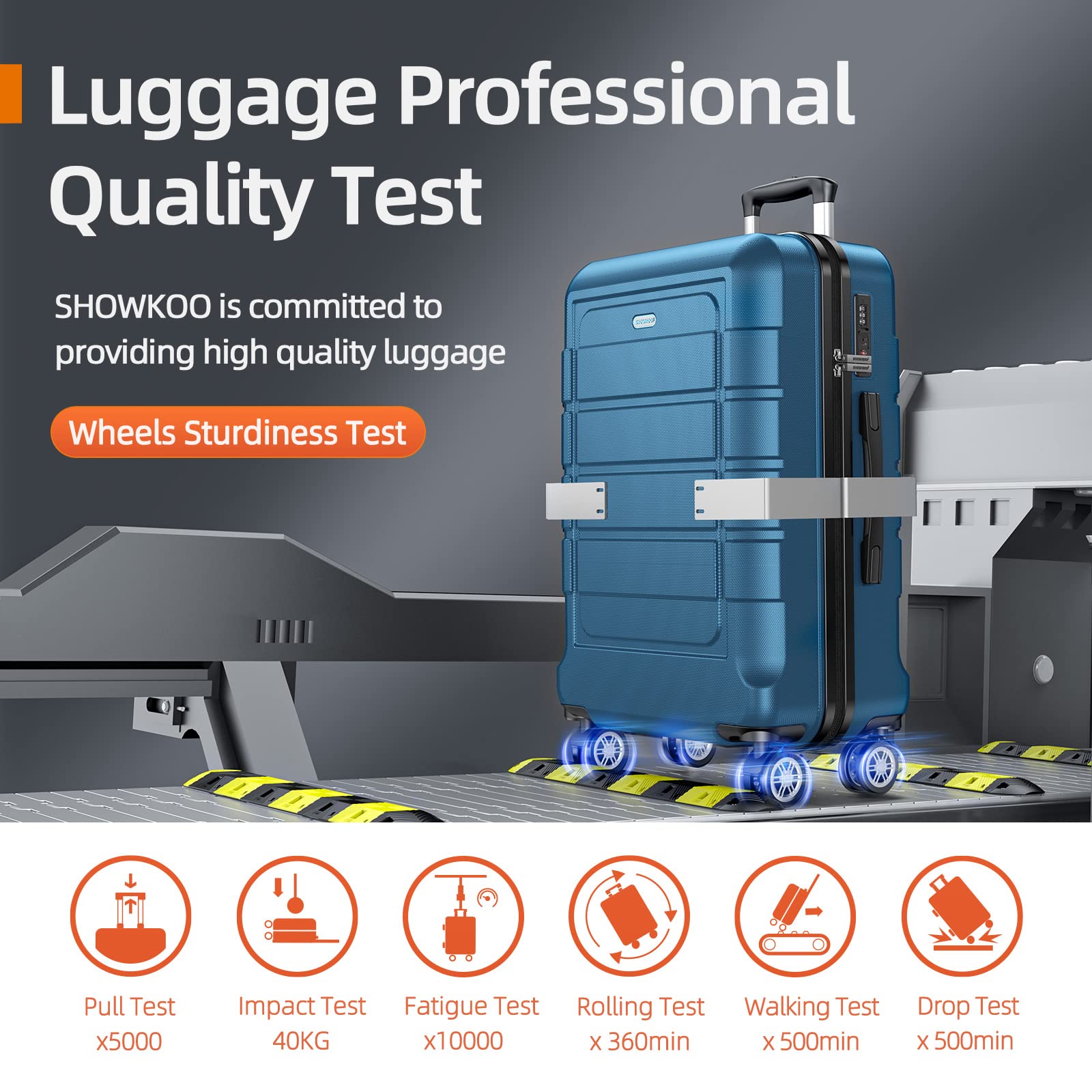 SHOWKOO Luggage Sets Expandable PC+ABS Durable Suitcase Double Wheels TSA Lock Mint Green