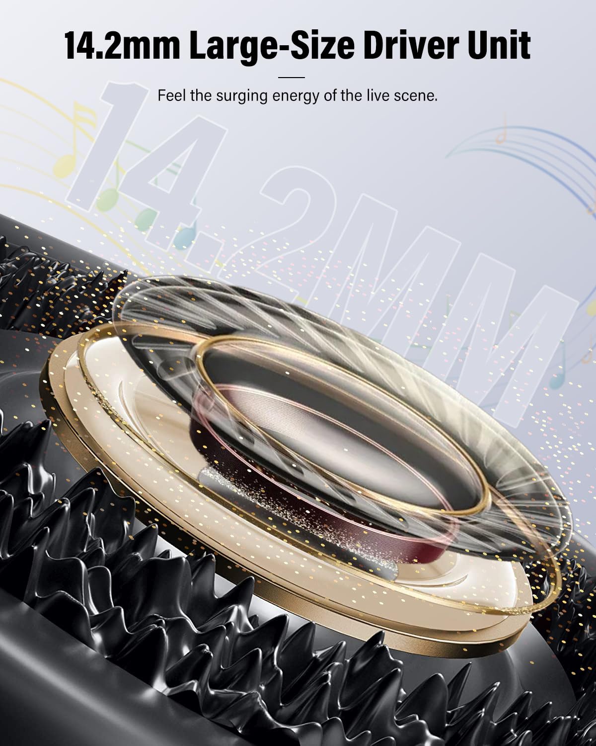 Wireless Earbuds, Bluetooth 5.4 Headphones Bass Stereo, Ear Buds with Noise Cancelling Mic, LED Display in Ear Earphones Clear Calls, IP7 Waterproof Bluetooth Earbuds for Laptop/Phones/Sports, Black