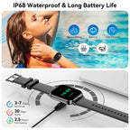 Smart Watch for Men Women, 1.83" HD Touchsreen, Bluetooth Calling, 5 ATM Water-Resistance, 130+ Sports Modes, Health, Fitness & Sleep Tracker, Timer, Fitness Watch for Android/iOS, Purple