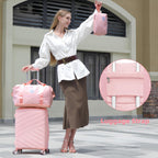 Carry On Luggage 22x14x9 Airline Approved, 20 Inch Expandable Hardshell Luggage Carry-on Suitcases with Spinner Wheels, Carry On Suitcase Set for Women (MOCHA)