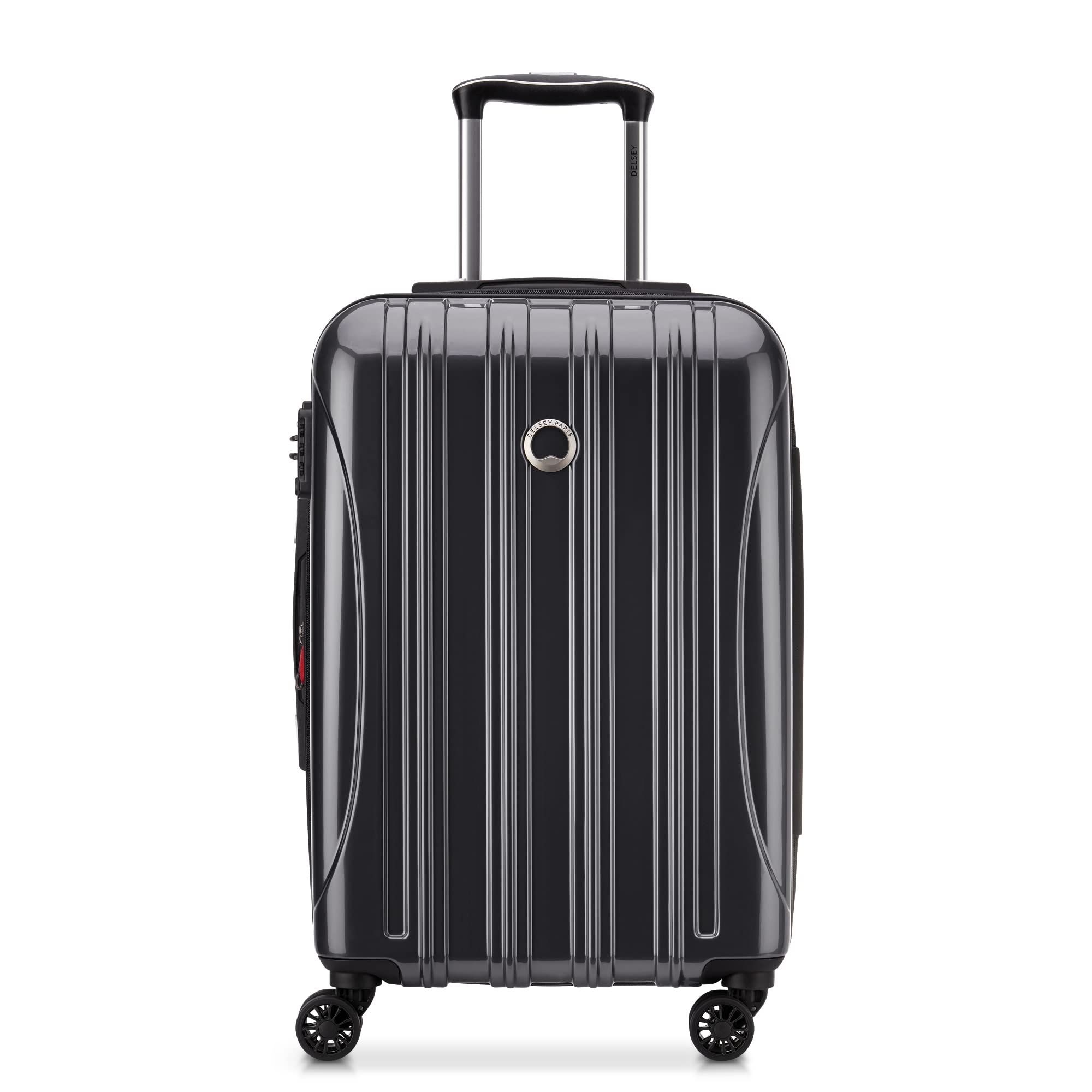 DELSEY PARIS Helium Aero Hardside Expandable Luggage with Spinner Wheels, Blue Cobalt, Checked-Large 28 Inch