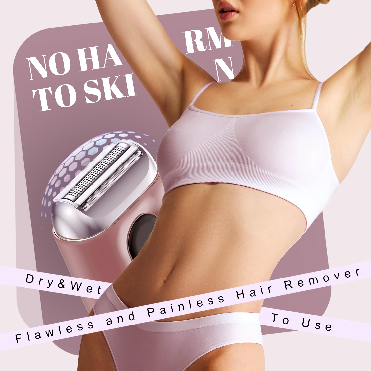 Cordless Electric Shaver for Women: Mini Electric Razors with LED Display - Rechargeable Bikini Trimmer - IPX7 Waterproof Wet Dry Face Razor for Body Pubic Leg