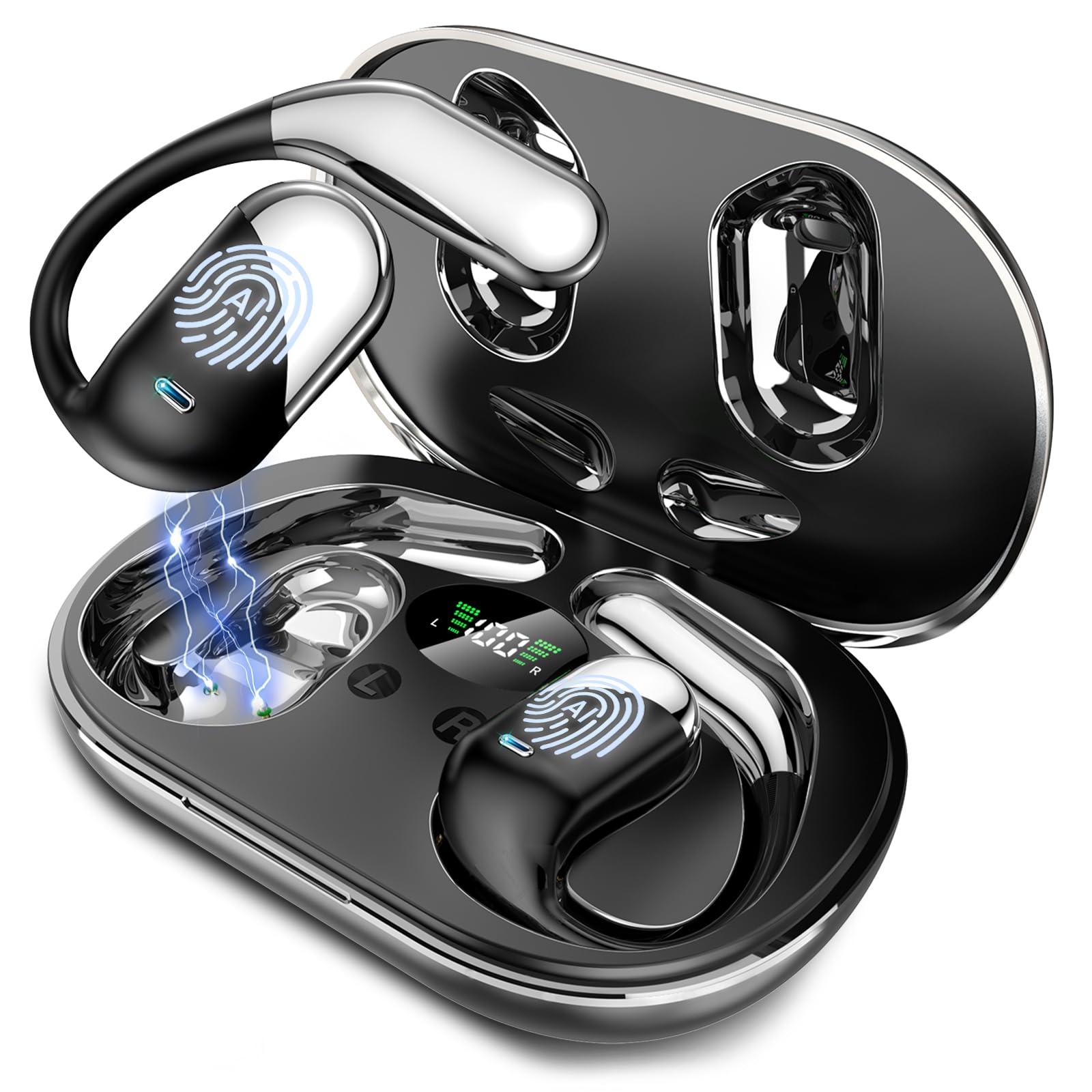 Translation Earbuds Real Time - AI 144 Language Translator Earbuds, Audifonos Traductores Inglés Español, 3-in-1 Translating Device, Translate Ear Buds for Travel Learning with Charging Cradle