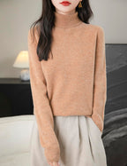 Chanyarn Women's Turtleneck 100% Merino Wool 2025 First-Line Ready to Wear Fall Winter Seamless Knit Pullover Sweater