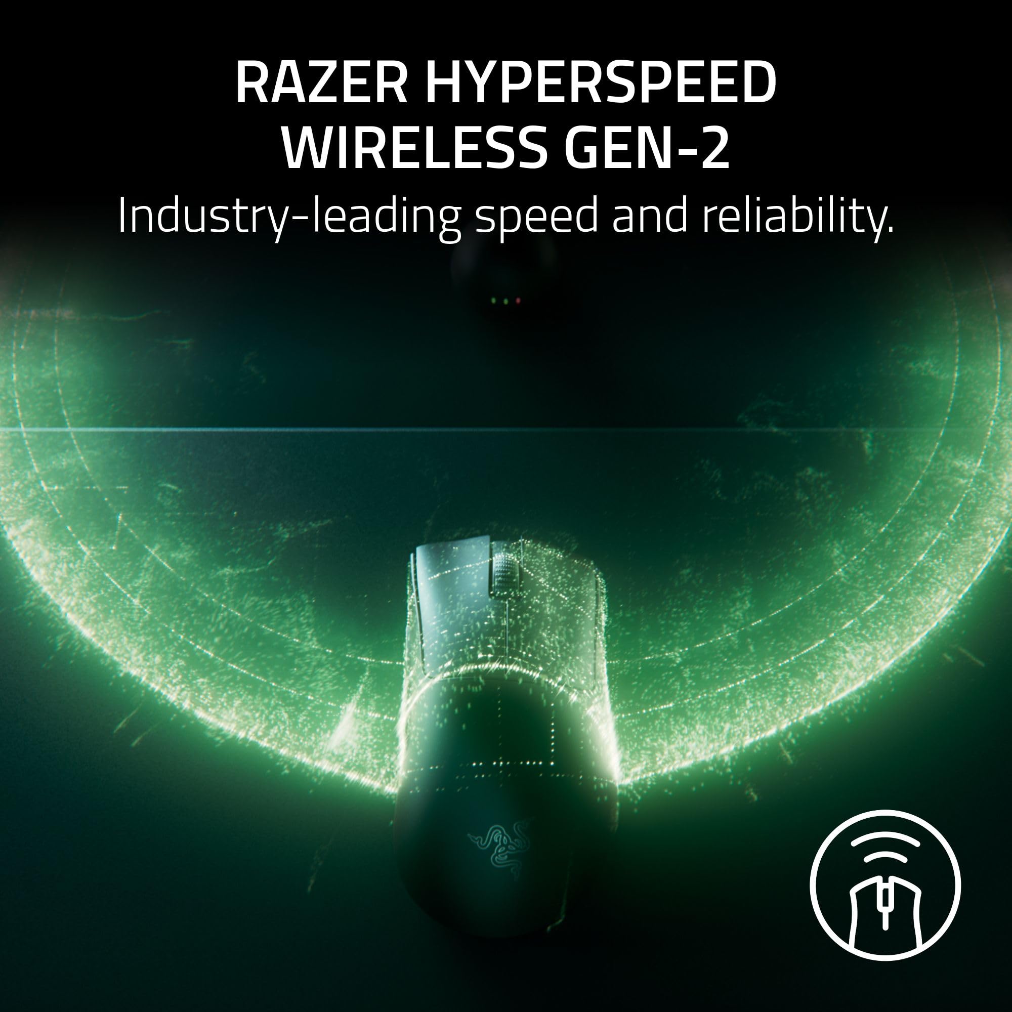 Razer DeathAdder V4 Pro Wireless Gaming Mouse: 56g Lightweight - HyperSpeed Wireless Gen-2 - Optical Scroll Wheel - Optical Switches Gen-4 - Focus Pro 45K Sensor Gen-2 - Up to 150 Hr Battery