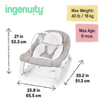 Ingenuity Keep Cozy 3-in-1 Grow with Me Vibrating Baby Bouncer, Seat & Infant to Toddler Rocker, Vibrations & -Toy Bar, 0-30 Months Up to 40 lbs (Weaver)