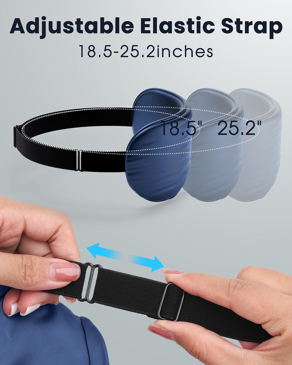 Heated Eye Mask - Cordless Eye Mask for Dry Eyes, FSA - HSA Eligible, Eye Relief, Improved Sleep, Washable Eye Heating pad for Travel and with Replaceable Shell (Gray)