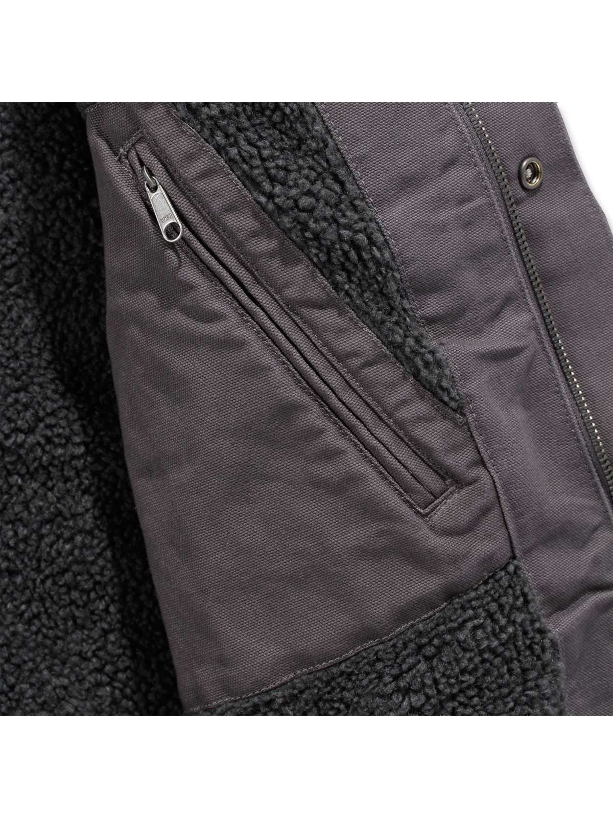 Carhartt Men's Relaxed Fit Washed Duck Sherpa-Lined Utility Jacket