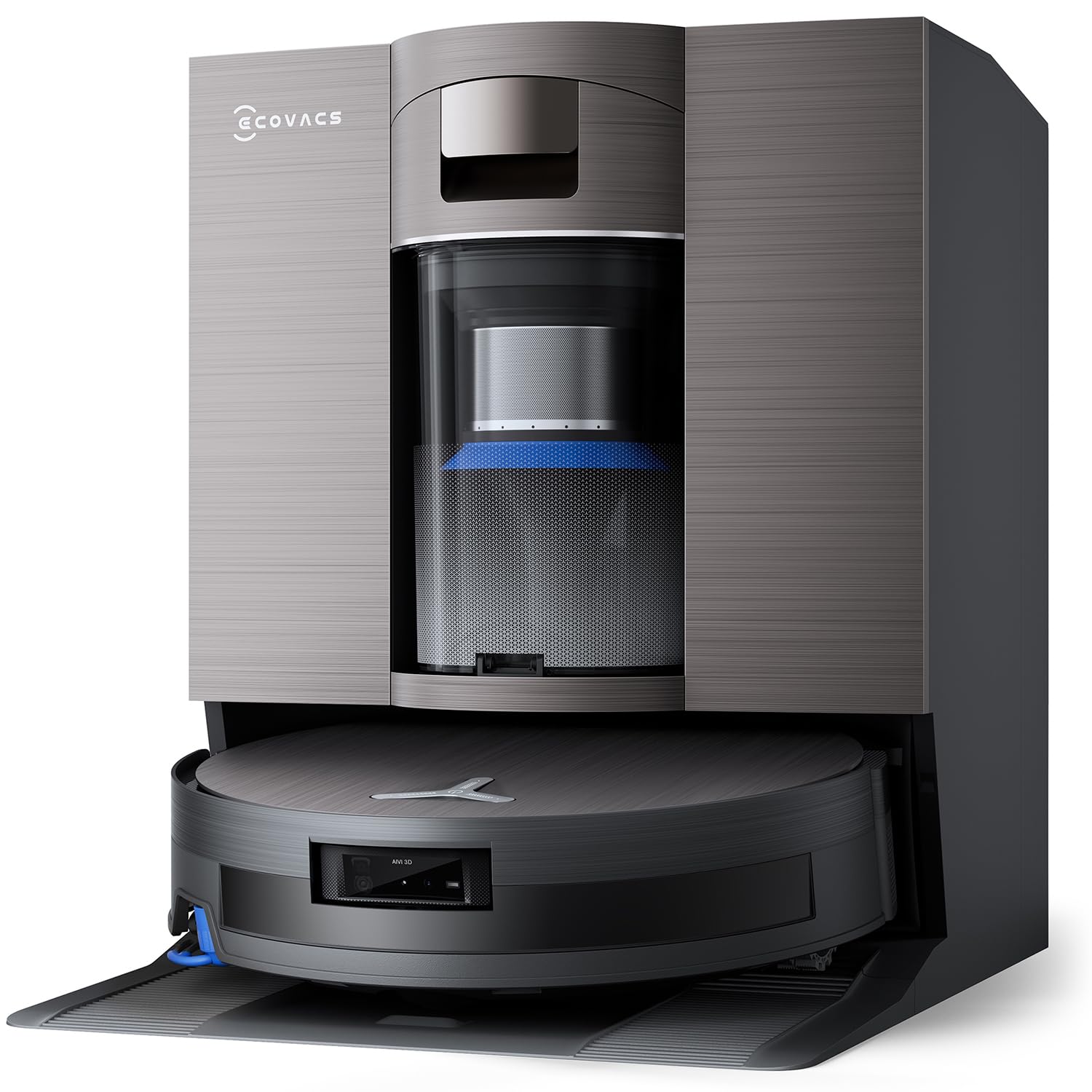 ECOVACS DEEBOT X11 OmniCyclone Robot Vacuum and Mop, PowerBoost Charging, OZMO Roller 2.0 Instant Self-Washing Mop, 19,500Pa Blast Suction, Bagless OmniCyclone Station, AIVI 3D Smart Navigation