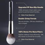 BEAKEY Makeup Brushes Set, Professional Foundation Eyeshadow Concealer Blush Powder Bronzer Applicator, 2 Blender Sponge with Beauty Paper Case stocking stuffers