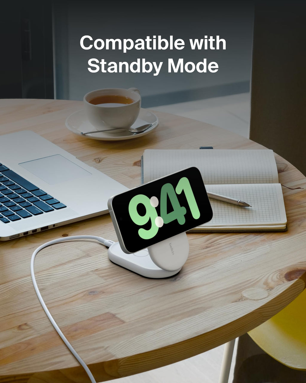 Belkin 3-in-1 MagSafe-Compatible iPhone Charger - Foldable Magnetic Qi2 Certified, MagSafe Charging Station for Phone, Apple Watch, AirPods - Wireless for Multiple Devices