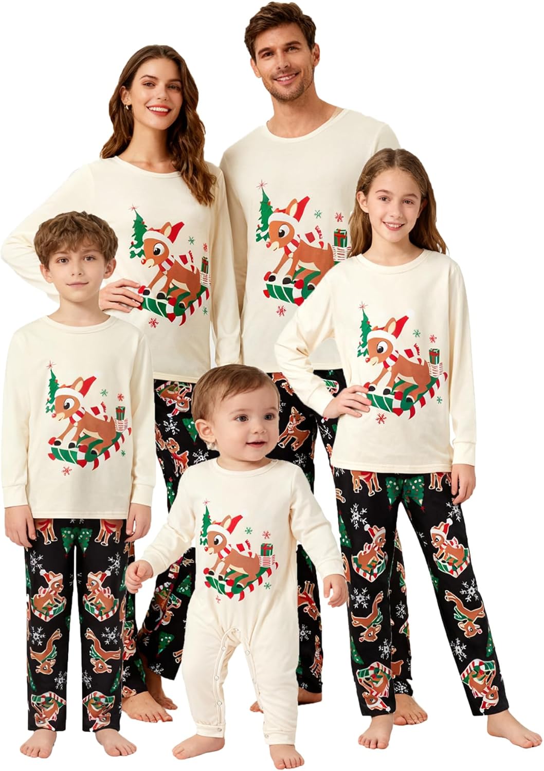 WephuPSho Christmas Family Matching Pajamas, Festive Xmas Jammies Sets for the Whole Family, Holiday Pjs Christmas