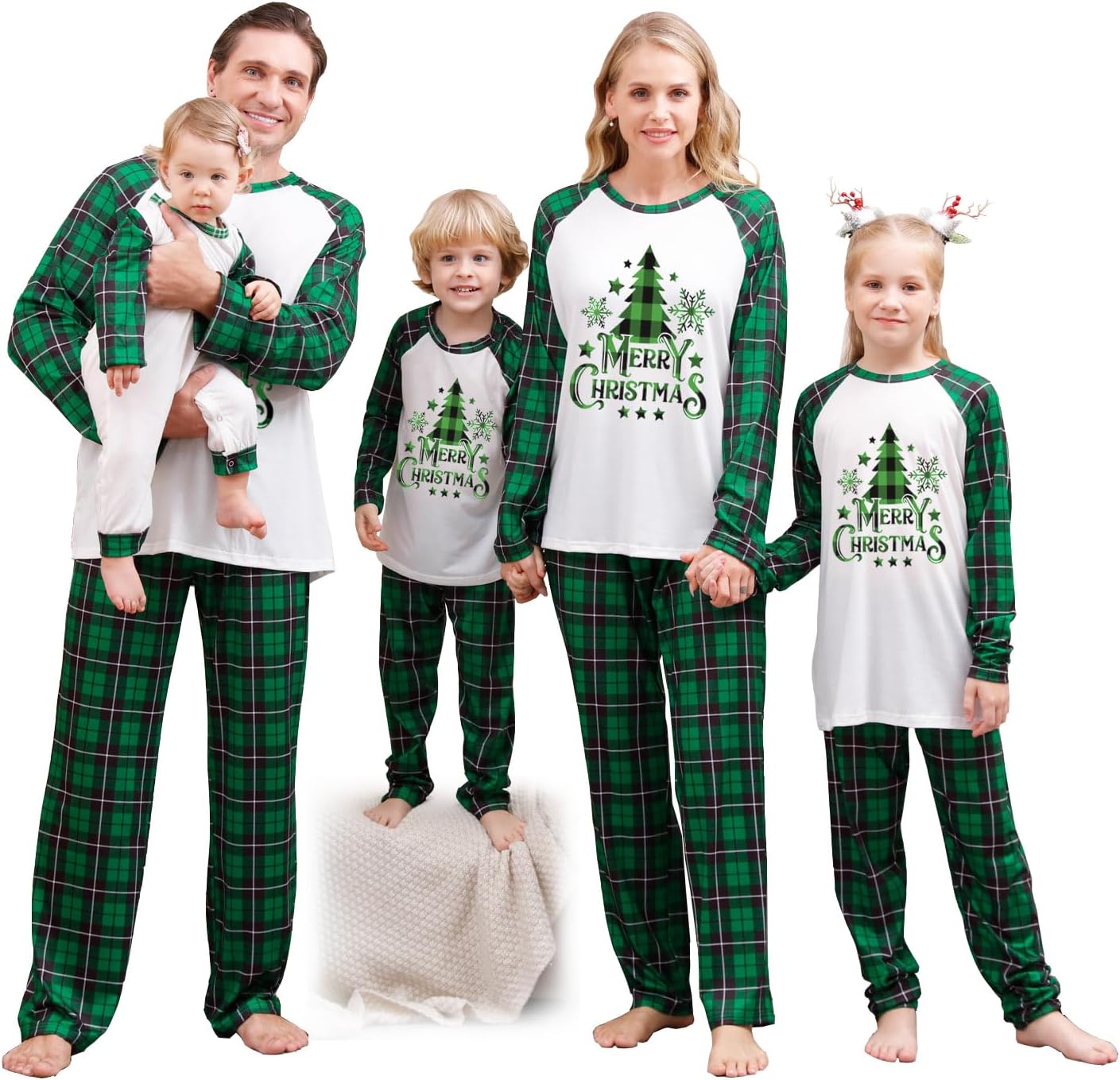 WephuPSho Christmas Family Matching Pajamas, Festive Xmas Jammies Sets for the Whole Family, Holiday Pjs Christmas