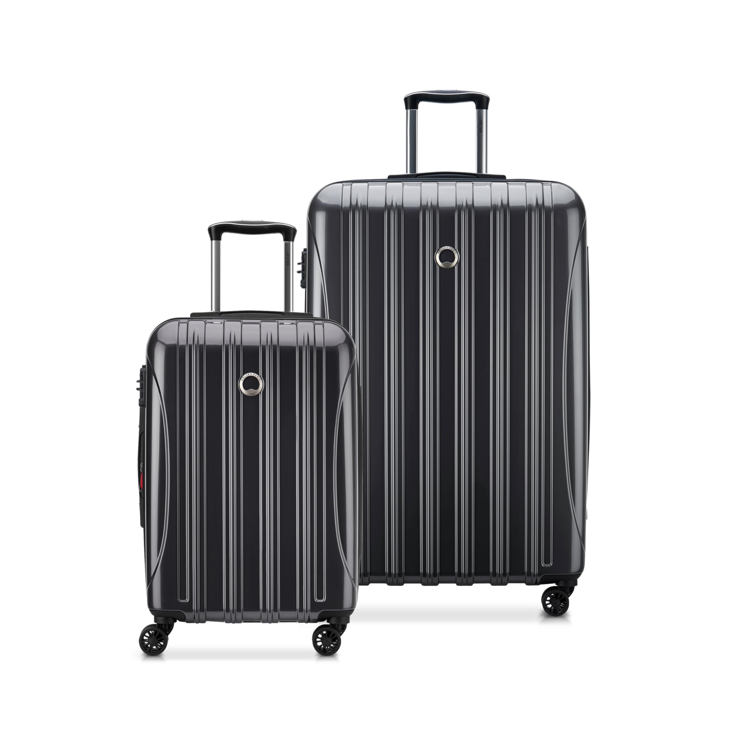 DELSEY PARIS Helium Aero Hardside Expandable Luggage with Spinner Wheels, Blue Cobalt, Checked-Large 28 Inch
