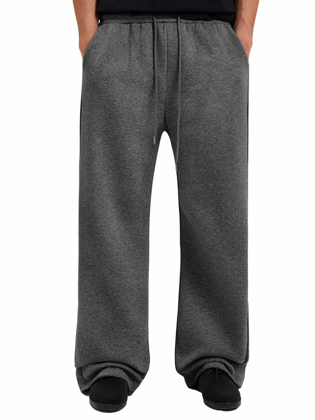 Men's Baggy Sweatpants Wide Leg Lounge Sweat Pants with Pockets