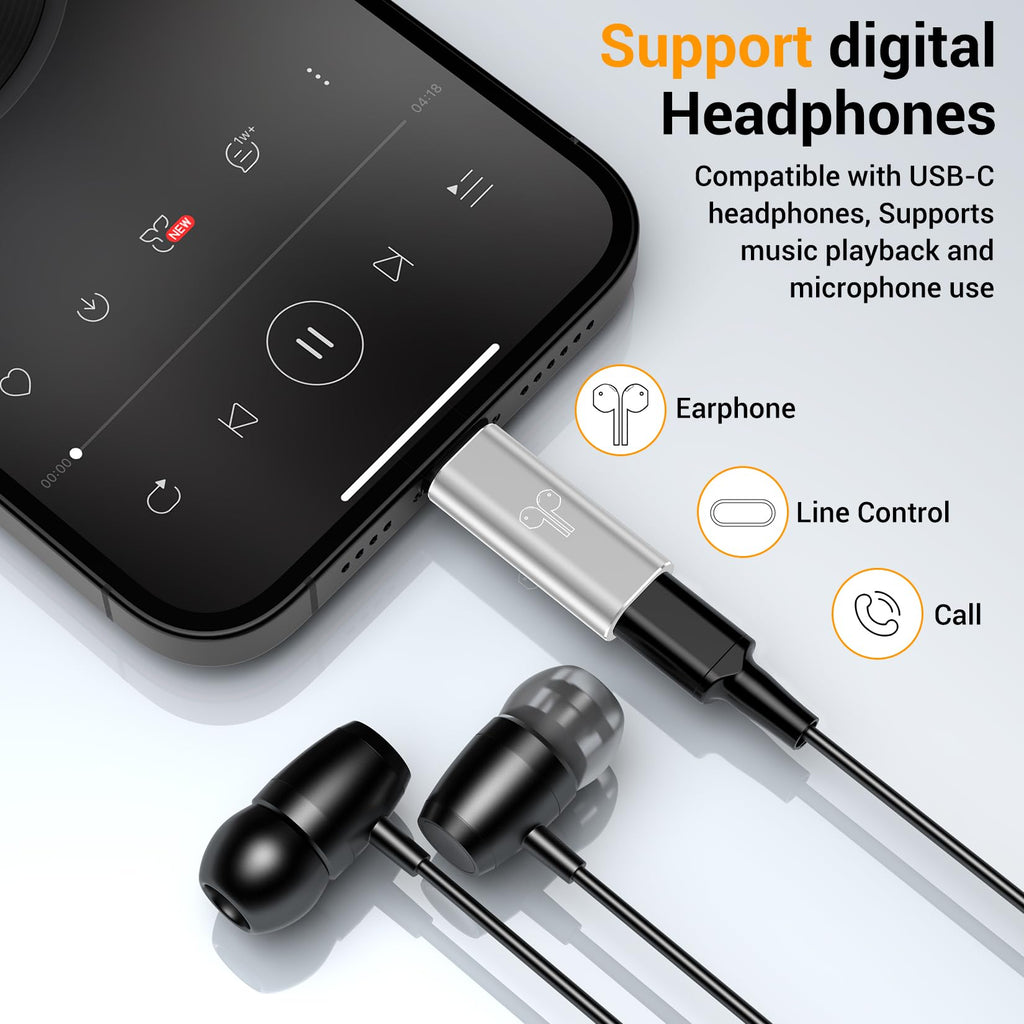 Temdan 4 Pack Lightning to USB C Adapter for iPhone 15/16/17 Pro/17 Pro Max,for iPhone 17/16 Charger,17/16 Accessories,Fast Charging & Data Transfer,USB C Charger Connector Cable,Not for Audio/OTG