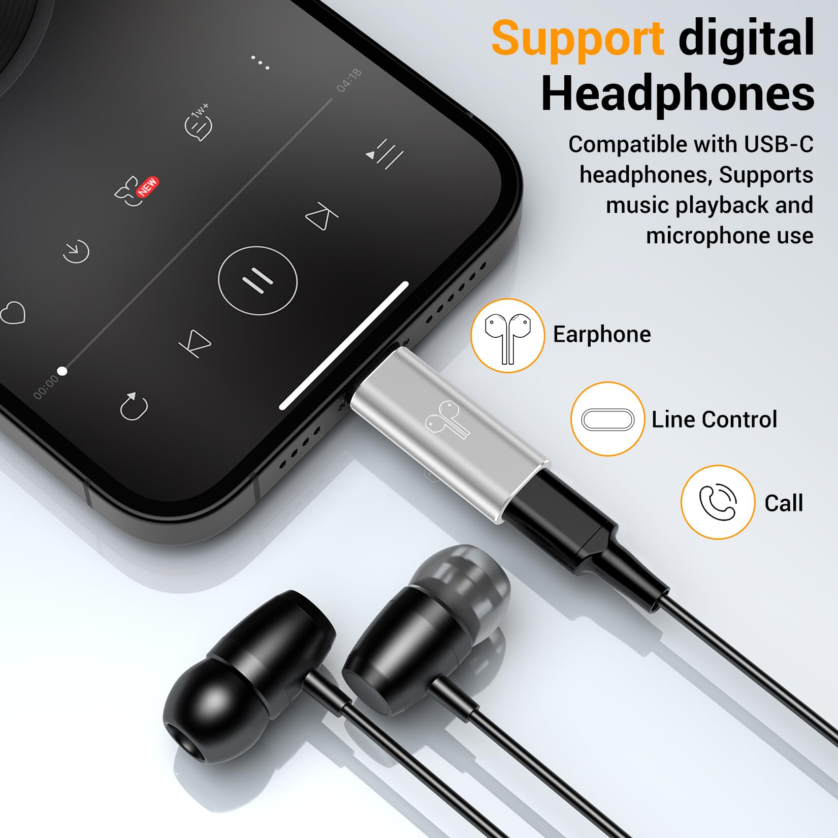 Temdan 4 Pack Lightning to USB C Adapter for iPhone 15/16/17 Pro/17 Pro Max,for iPhone 17/16 Charger,17/16 Accessories,Fast Charging & Data Transfer,USB C Charger Connector Cable,Not for Audio/OTG