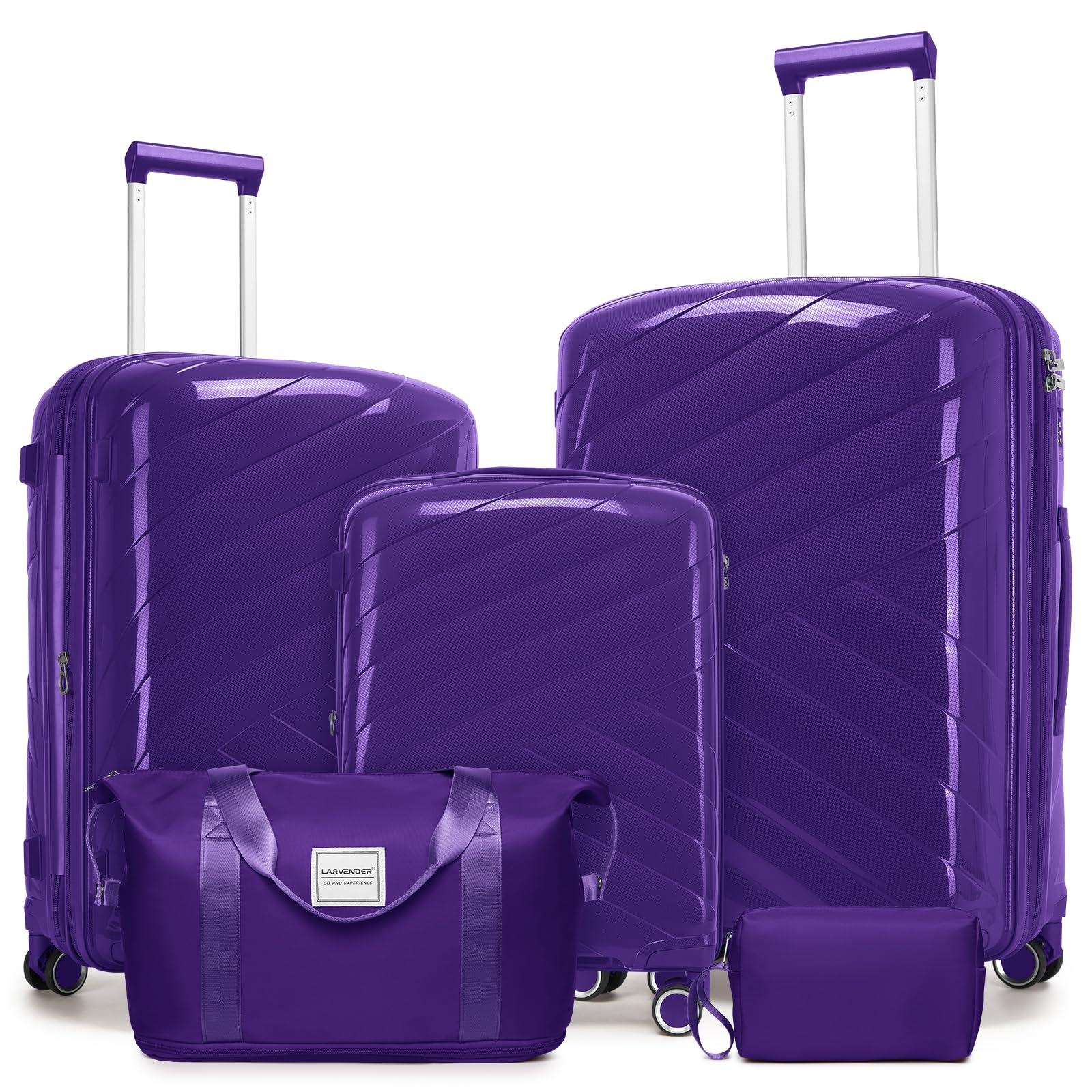 Carry On Luggage 22x14x9 Airline Approved, 20 Inch Expandable Hardshell Luggage Carry-on Suitcases with Spinner Wheels, Carry On Suitcase Set for Women (MOCHA)