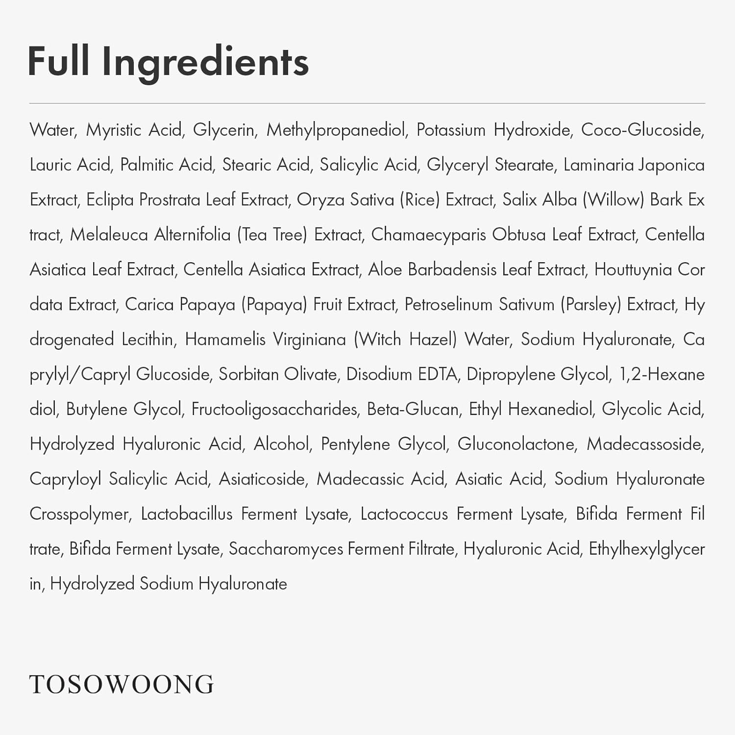 TOSOWOONG Salicylic Acid Foam Cleanser for Oily Skin, 18,000ppm Salicylic Acid, Deep Pore Cleansing, Face Wash For Breakouts, Exfoliating Cleanser, Korean Skin Care, 100ml, 3.38 fl. oz.