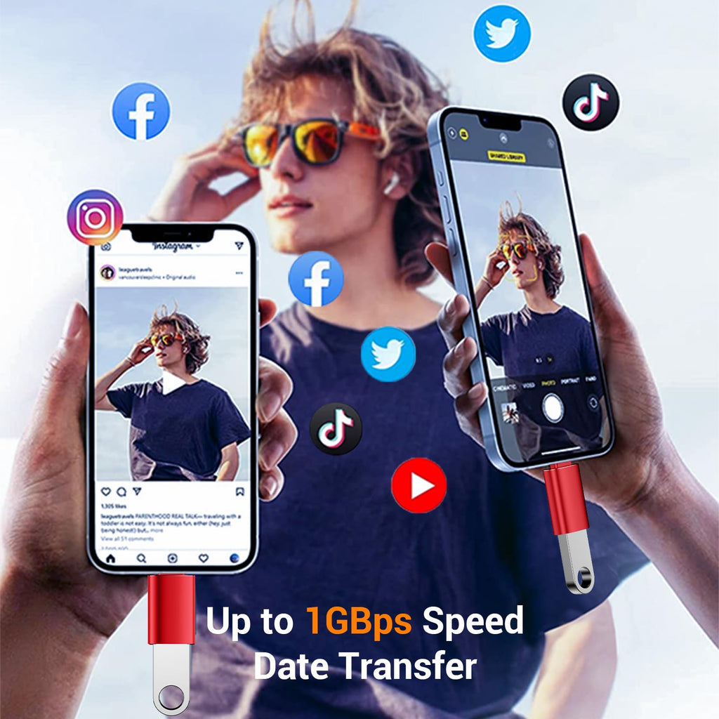 Temdan 4 Pack Lightning to USB C Adapter for iPhone 15/16/17 Pro/17 Pro Max,for iPhone 17/16 Charger,17/16 Accessories,Fast Charging & Data Transfer,USB C Charger Connector Cable,Not for Audio/OTG