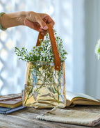 Light Luxury Glass Vase – Handbag Style Aquaculture Decoration for Home