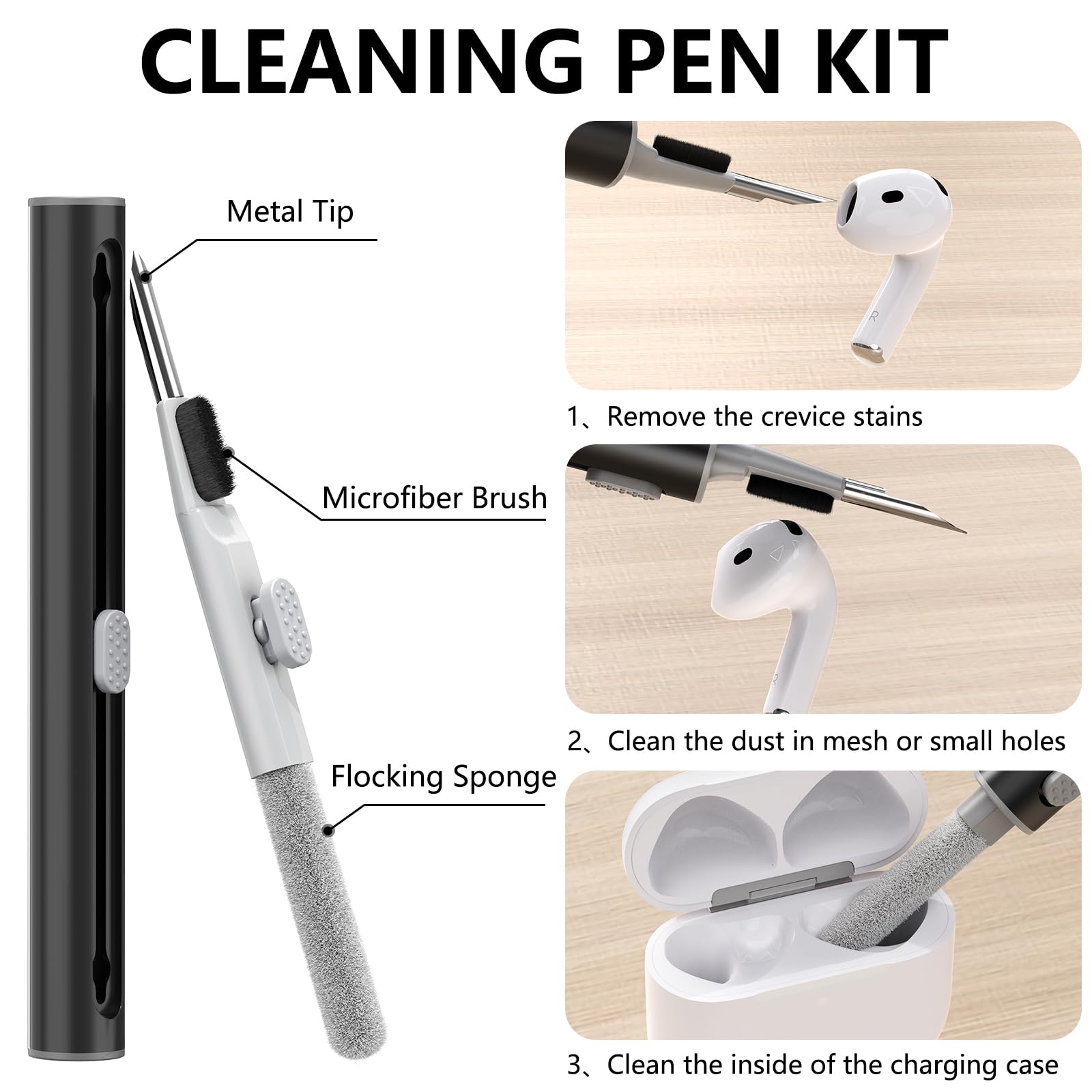 Ljusmicker for AirPods Pro 3 Case 2025 with Cleaner Kit,Soft Silicone Protective Cover for Apple AirPods Pro 3rd Generation Case for Women Men,AirPod Pro 3 CasesAccessories with Keychain-Light Lilac