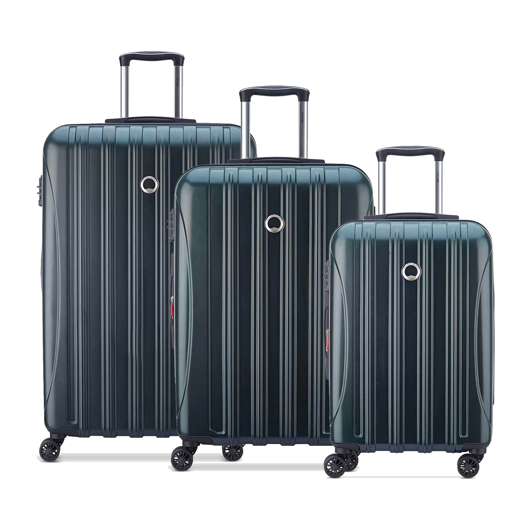 DELSEY PARIS Helium Aero Hardside Expandable Luggage with Spinner Wheels, Blue Cobalt, Checked-Large 28 Inch